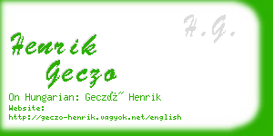 henrik geczo business card